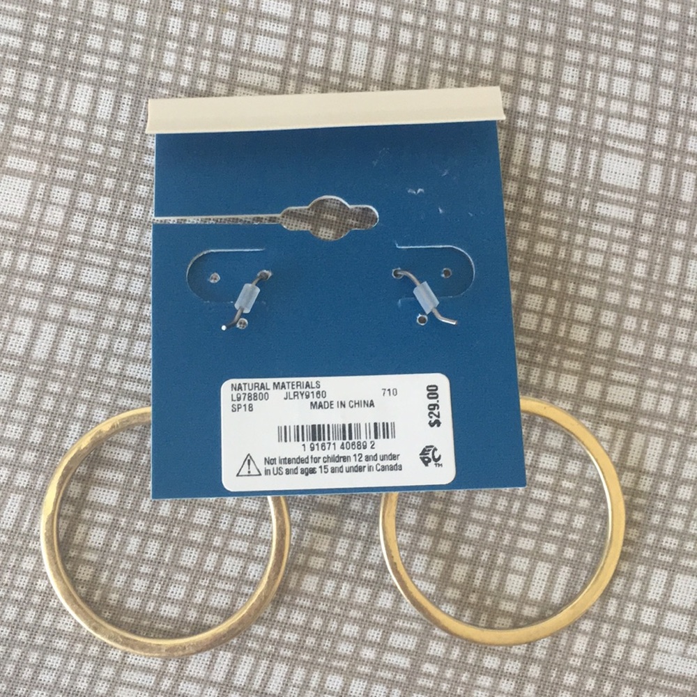 NWT Lucky 🍀 Brand Gold Set Stone Drop Earrings - Picture 2 of 3
